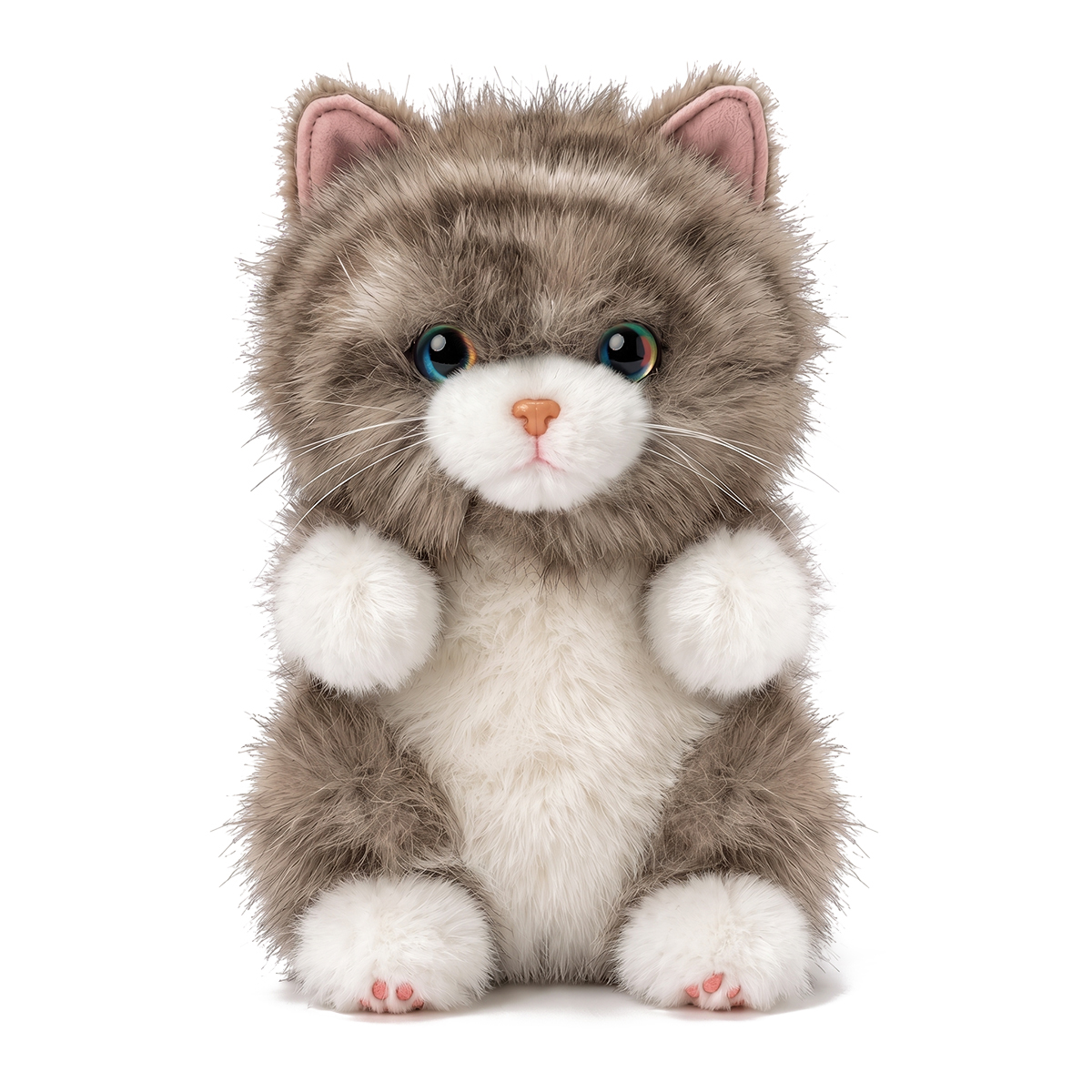 Игрушка Мягконабивная, Кошечка Бело-Серая, 15 см (MT260404-15)
