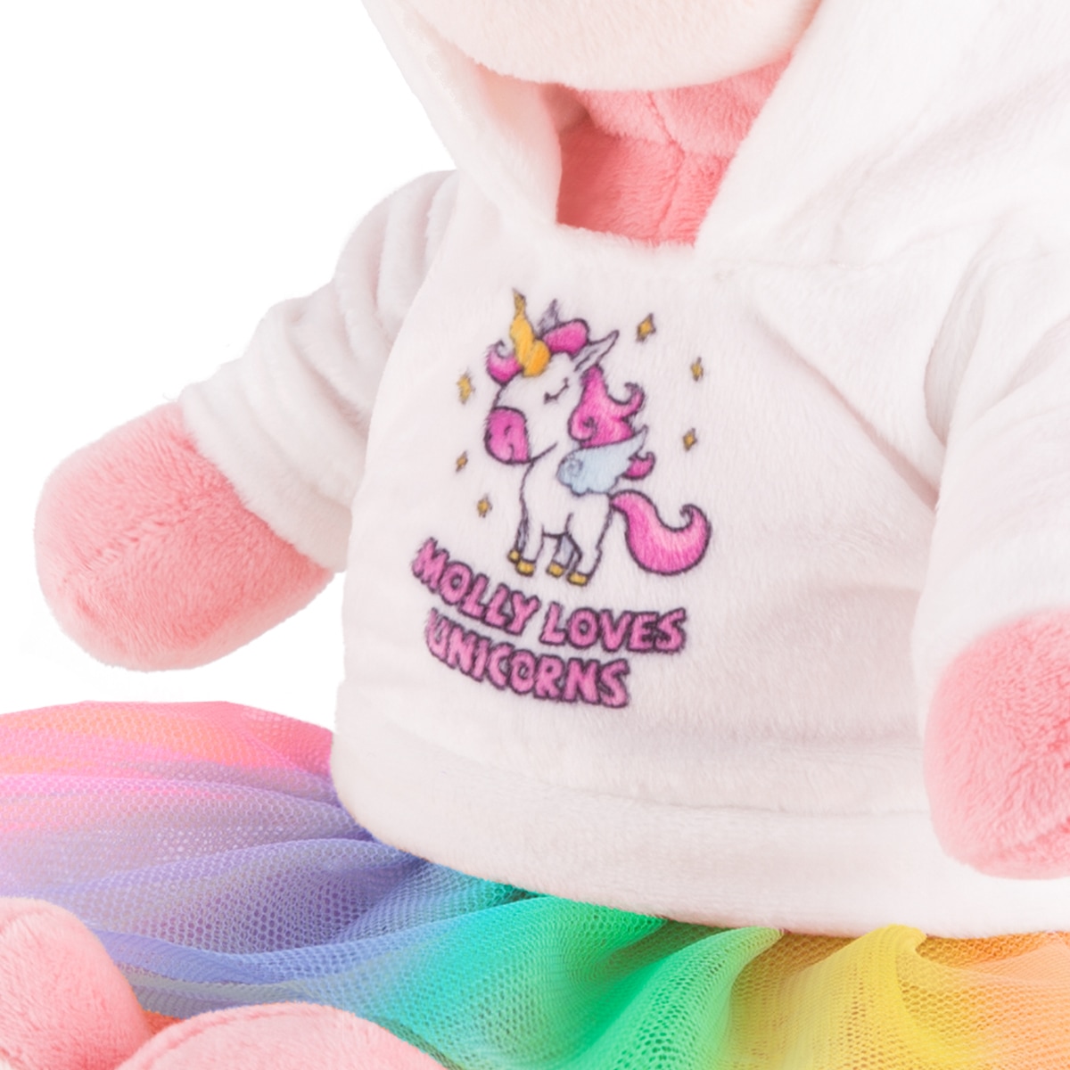 Игрушка Мягконабивная Мишка Молли в Худи Единорога и Юбке-Сетке, 21 см, в Коробке (RM-M011-21) — фото 4