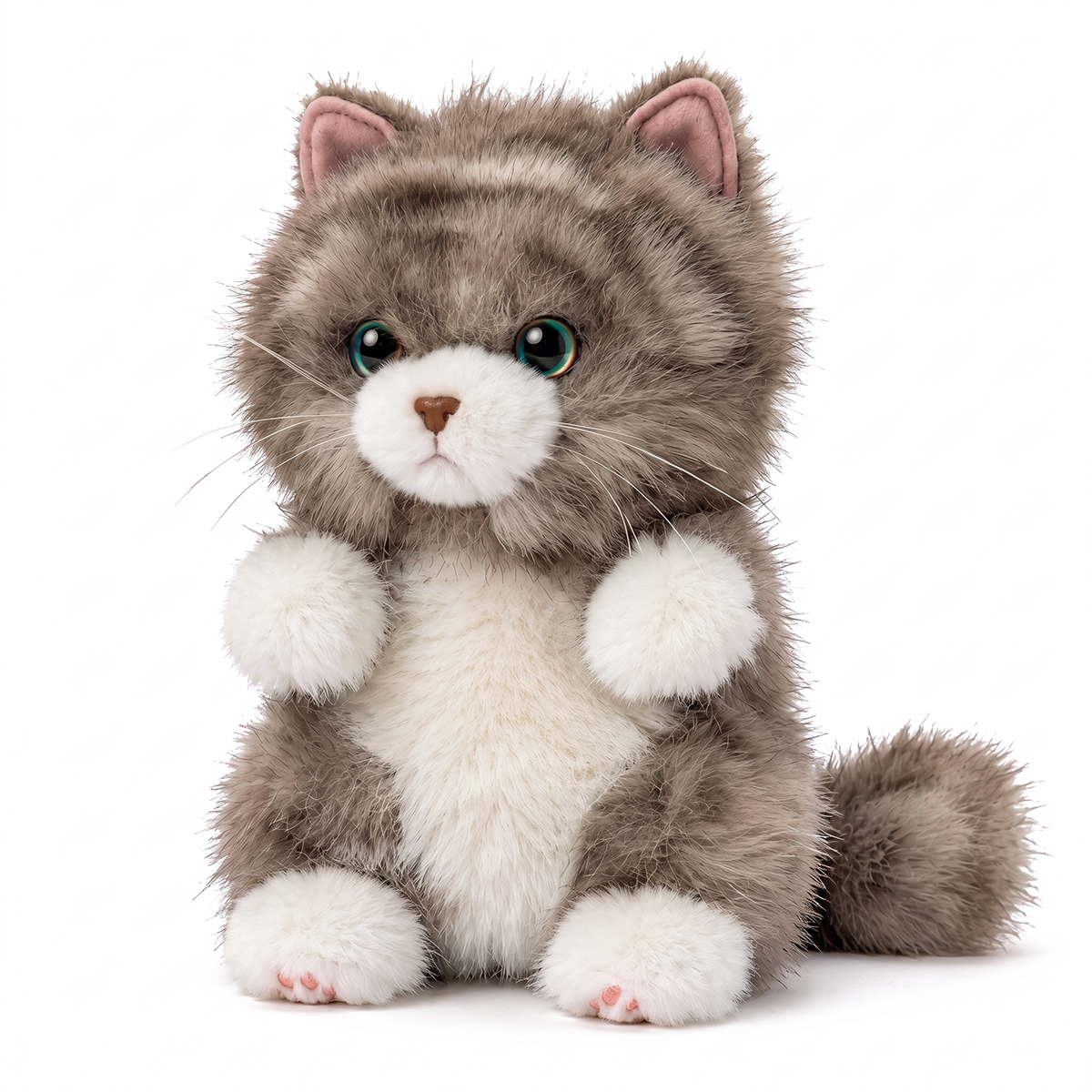 Игрушка Мягконабивная, Кошечка Бело-Серая, 15 см (MT260404-15) — фото 3