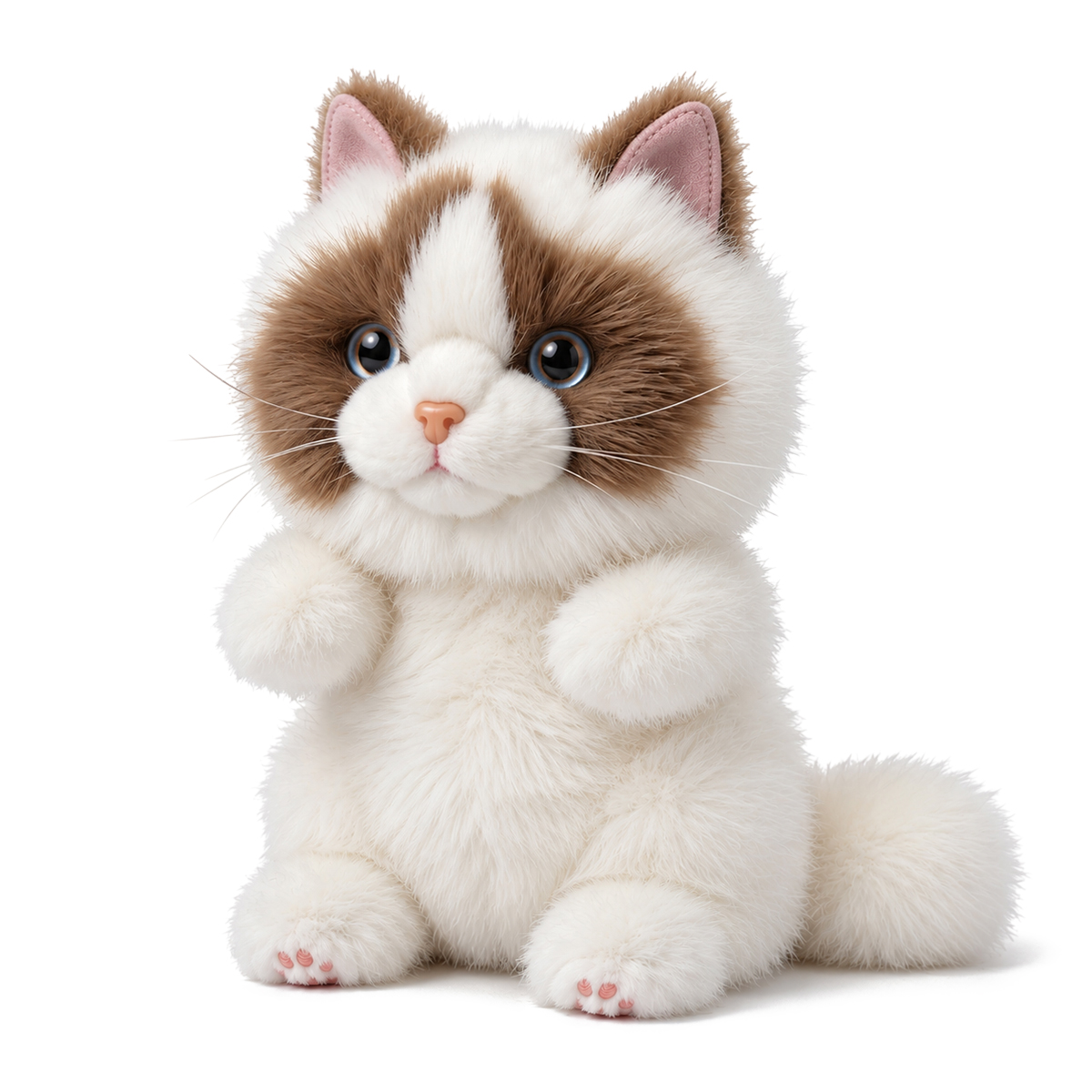 Игрушка Мягконабивная, Кошечка Бело-Коричневая, 15 см (MT260403-15) — фото 3